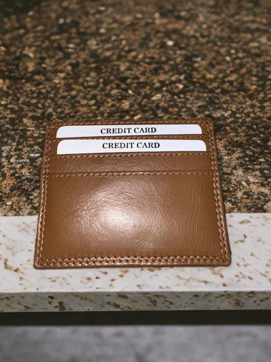 Single Card Holder Made from Genuine Cow Hide