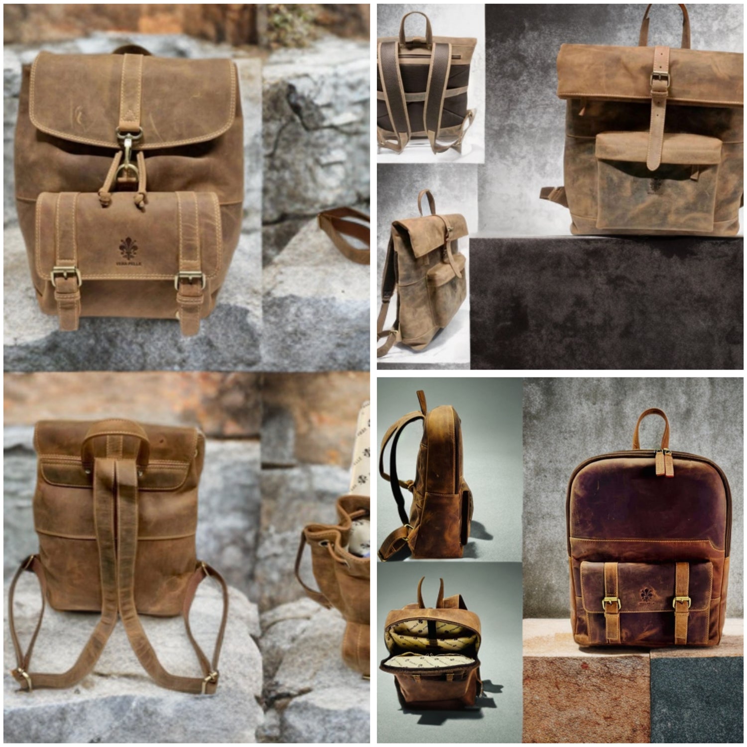 Exclusive Backpack and messenger collection made of genuine leather