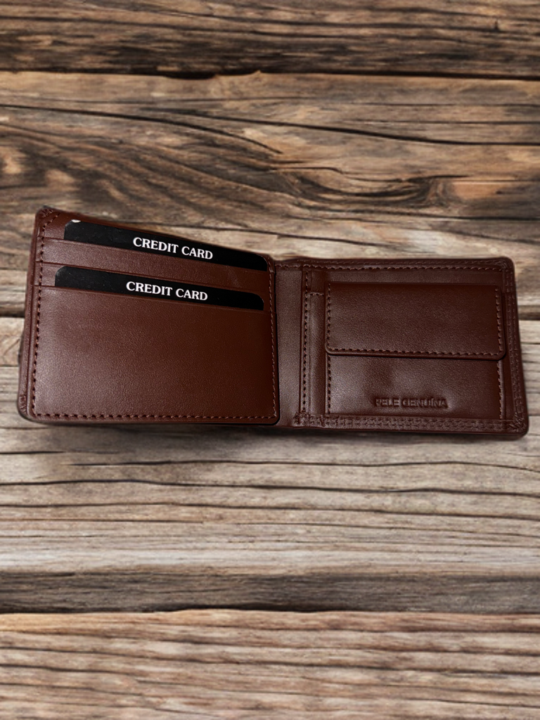 Dollar size wallet made of exclusive genuine VT leather