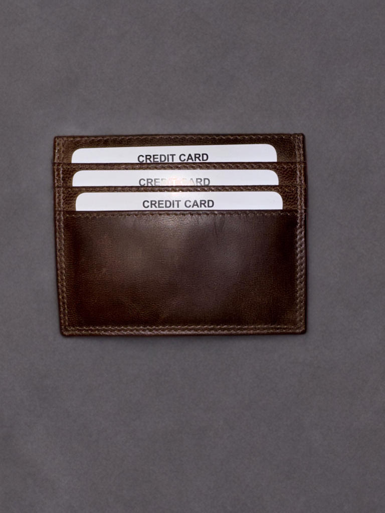 Single Card Holder Made from Genuine Cow Hide