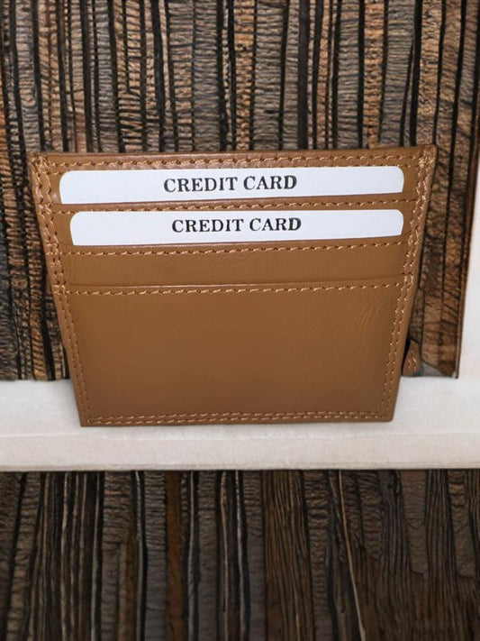 Single Card Holder Made from Genuine Cow Hide